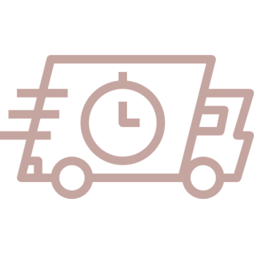 Delivery truck with clock icon design.